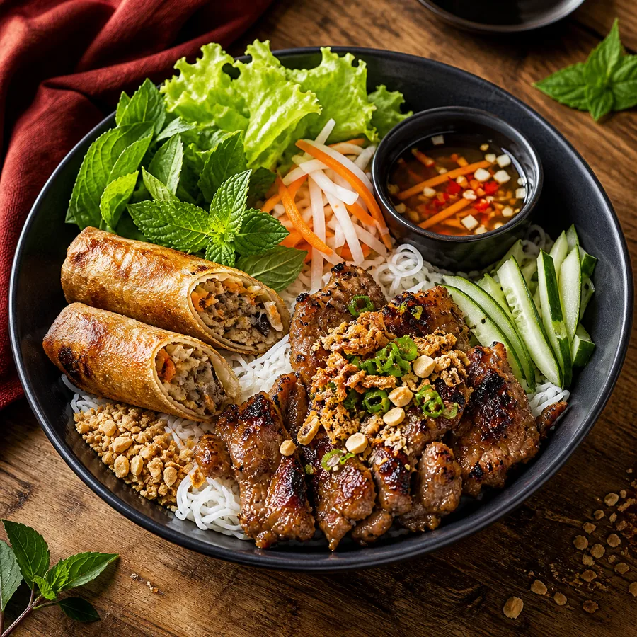 Bún Thịt Nướng Chả Giò