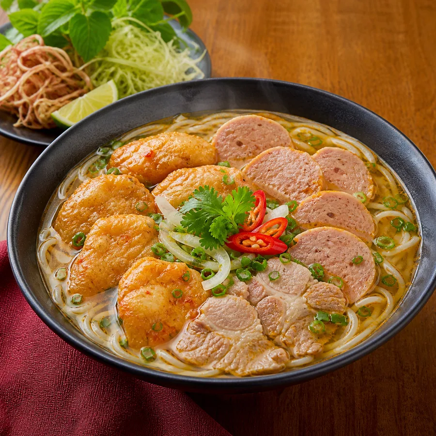 Bún Bò Đặc Biệt Chả Tôm & Chả Huế