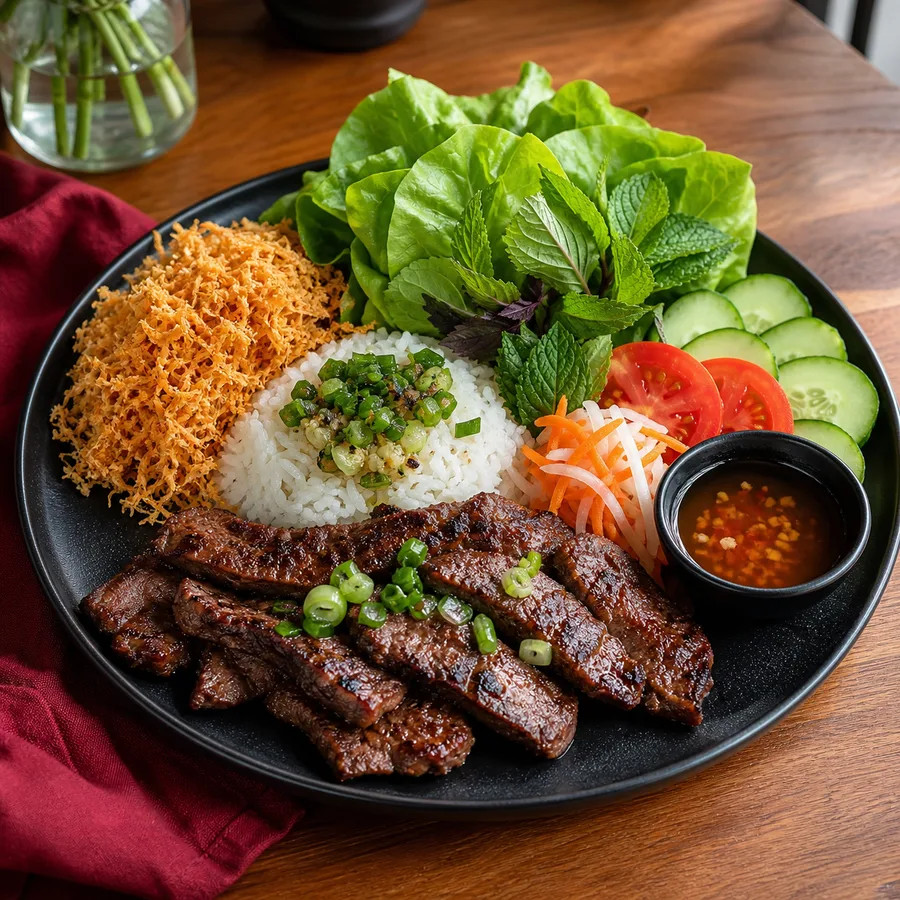 Cơm Tôm Chấy Bò Nướng